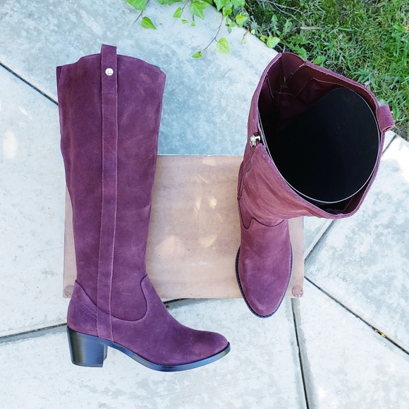 Gorgeous Wine Suede Marc Fisher Boots - Picture 5 of 8